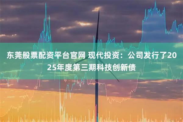 东莞股票配资平台官网 现代投资：公司发行了2025年度第三期科技创新债